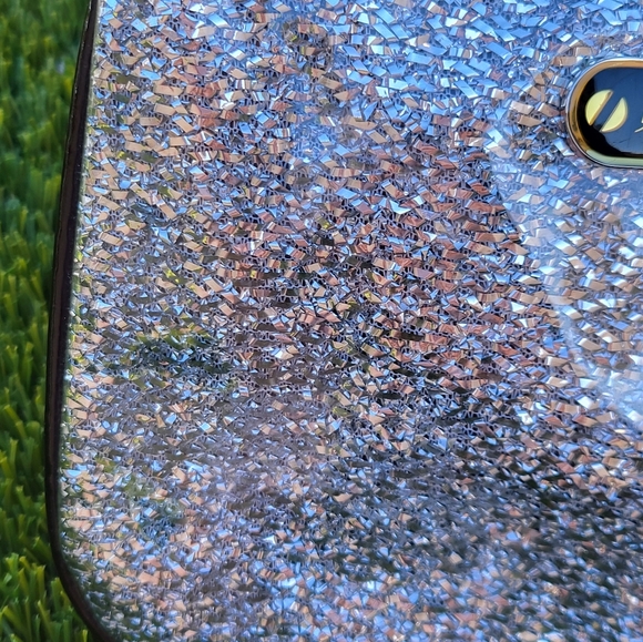 Betsy Johnson Logo Silver Metallic Clutch. - Picture 12 of 14